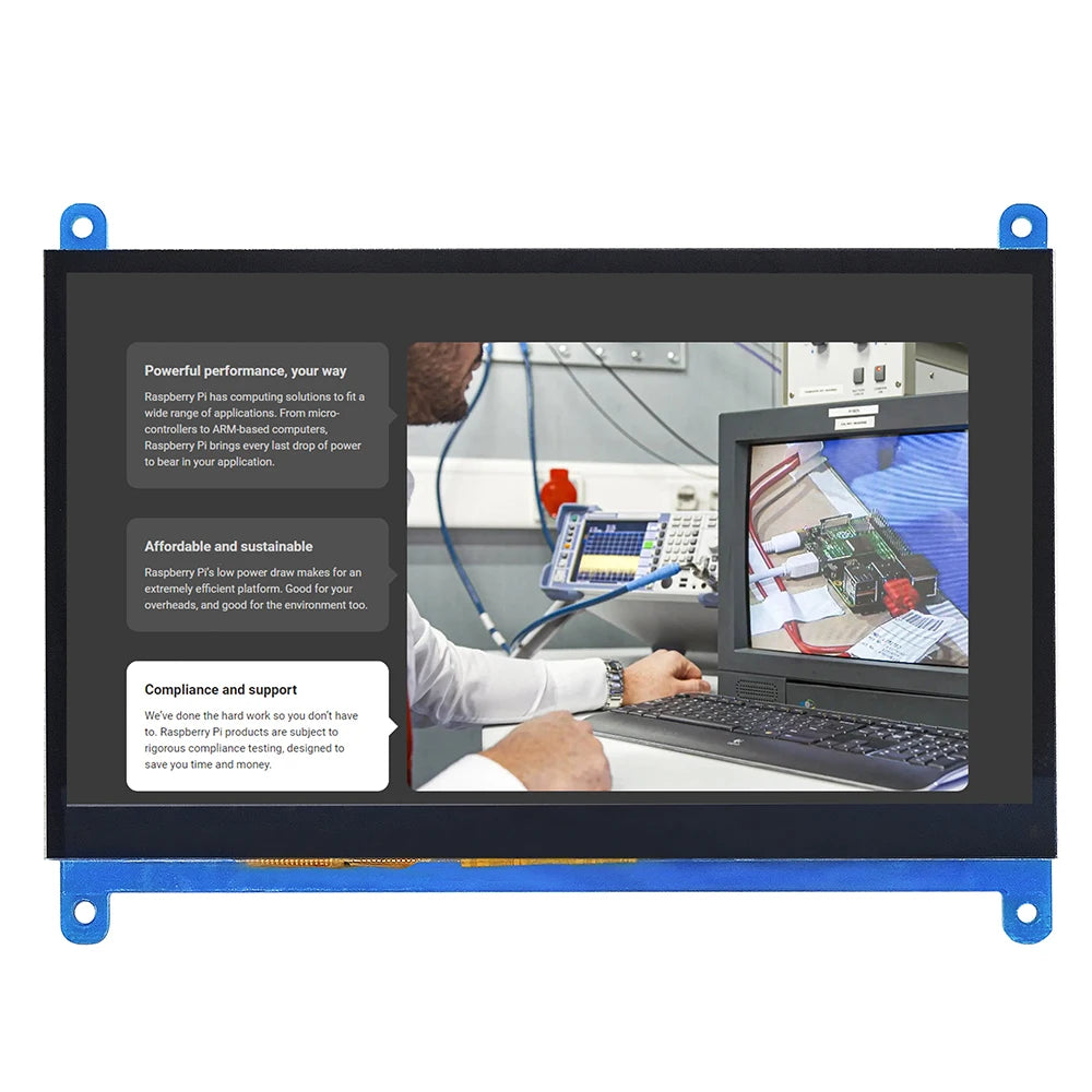7 inch LCD Display HDMI-compatible Touch Screen 1024x600 Resolution Capacitive Touch Screen Support Systems for Raspberry Pi