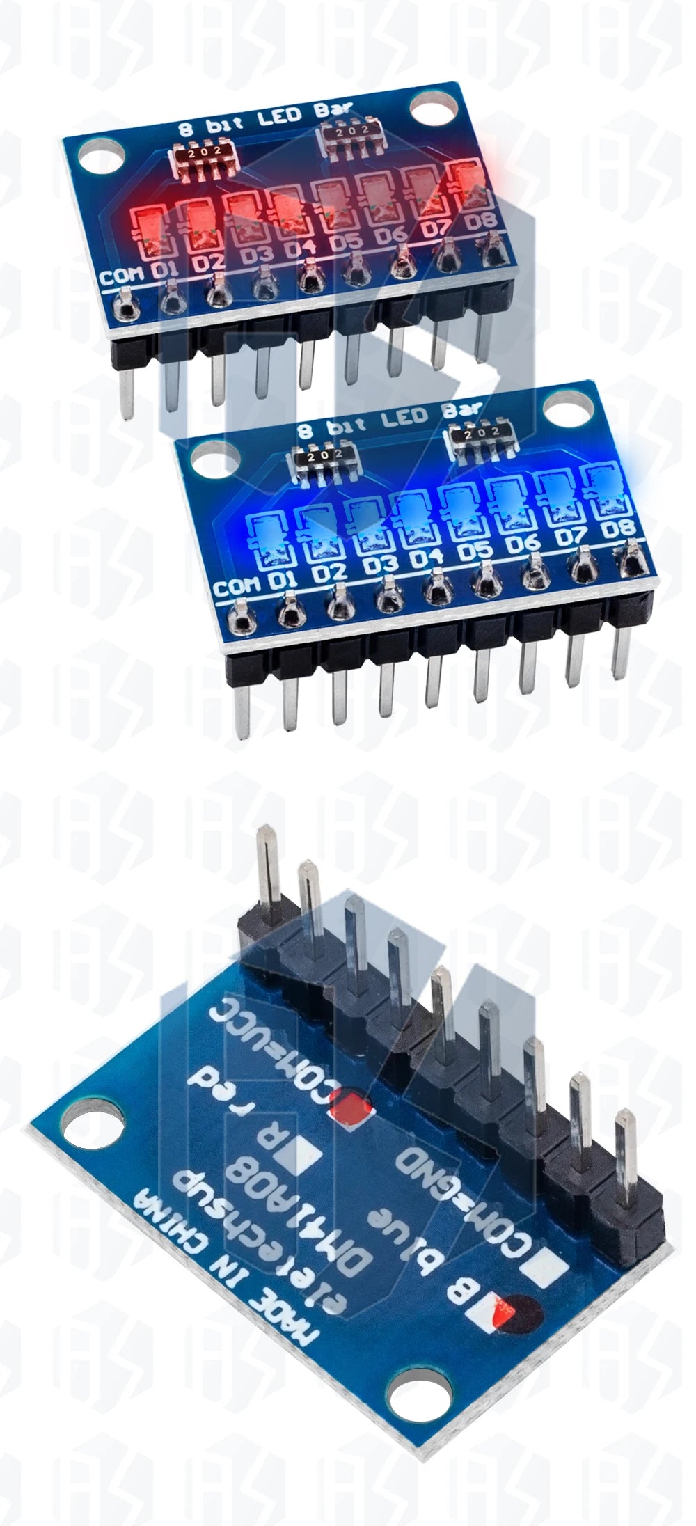 BS 3-24V 8 Bit Blue/Red Common anode/cathode LED indicator Module Breadboard kit Board for MCU ARM 3d printer for UNO MEGA2560