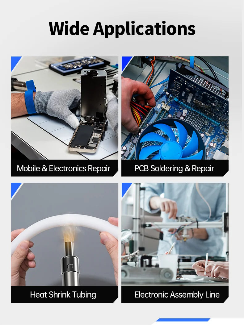 FNIRSI SAG-55 Hot Air Gun BGA Rework Solder Station Heat Gun 220V 550W Hair Dryer For Soldering SMD SMT Welding Repair Tool
