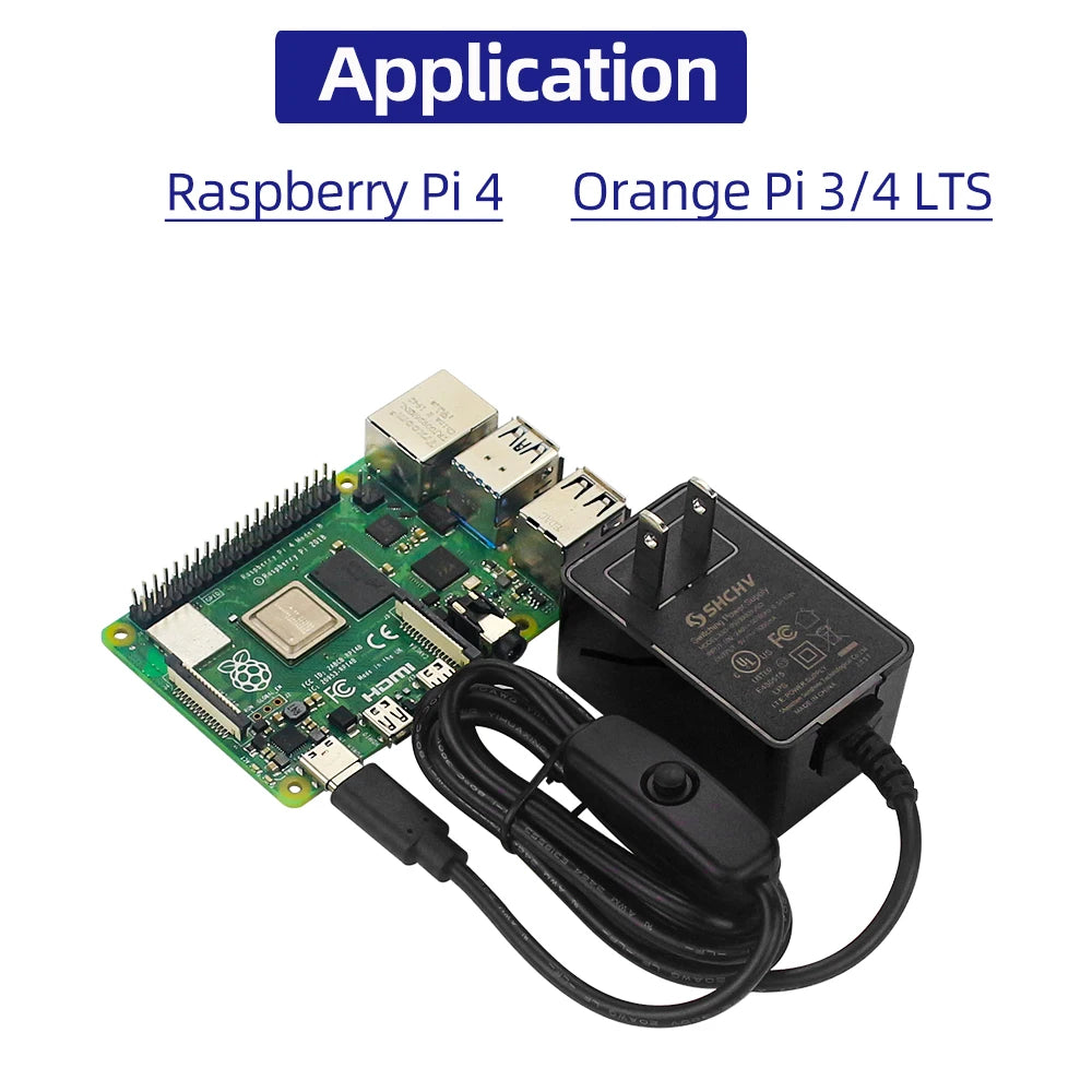 Raspberry Pi 5V 3A Power Supply 15W High Quality USB Type C Power Adapter with CE Certification for Orange Pi 3 4 LTS