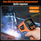 Non-contact Infrared Thermometer -40°C~1600°C High Temperature Meter with K-type Probe Laser Pyrometer Adjust Emissivity