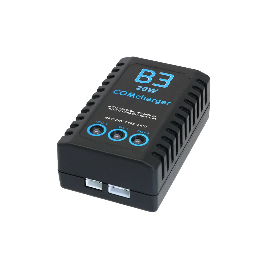 ComCharger Imax B3 20W 1.6A Compact Portable Battery Balance Charger For 7.4V 11.1V RC LiPo Battery EU US