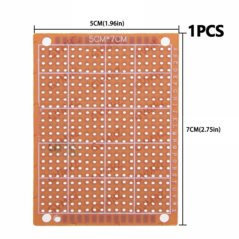 Phenolic PCB Prototype Board Universal Through Hole Perfboard for DIY Electronic Projects 9x15CM/7x9CM/5x7CM