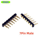 5 Pcs SMD Spring Loaded Pin Pogo Connector 2 3 4 5 6 7 8 10 Position Battery Contact 7.0mm Height 2.54 Grid Pad Modular Header