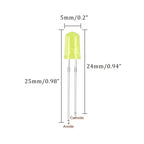 500Pcs Box 5mm LED Diode Yellow Red Blue Green White Assortment Light DIY Kit Light Emitting Diode Set