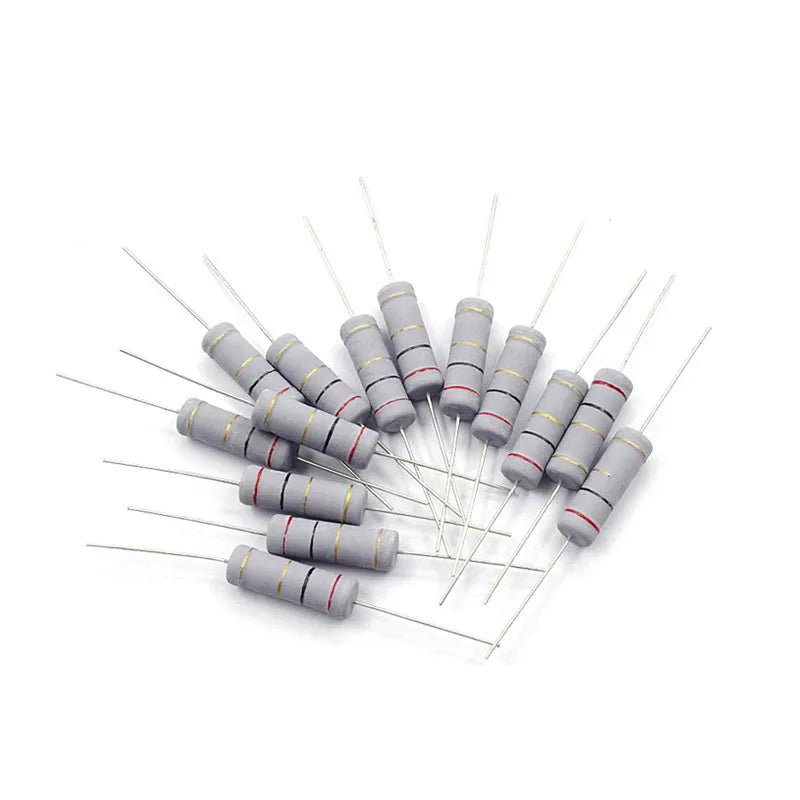 10PCS 5W 5% Carbon Film Resistor 1R - 1M 2.2R 10R 22R 47R 51R 100R 150R 470R 1K 2K2 4.7K 10K 15K 47K 100K 4.7 5.1 62 510 Ohm Ω