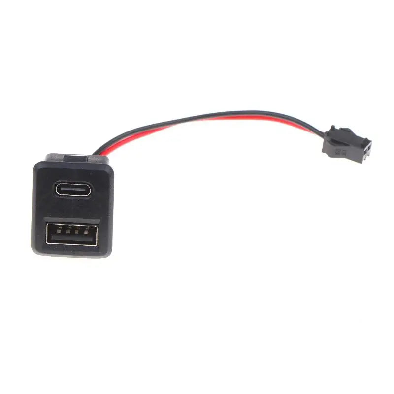 1/2/5Pcs Double Layer USB Female Base Type-C Socket With Cable Connector Female USB Lamp Charging Power Socket For Electronics