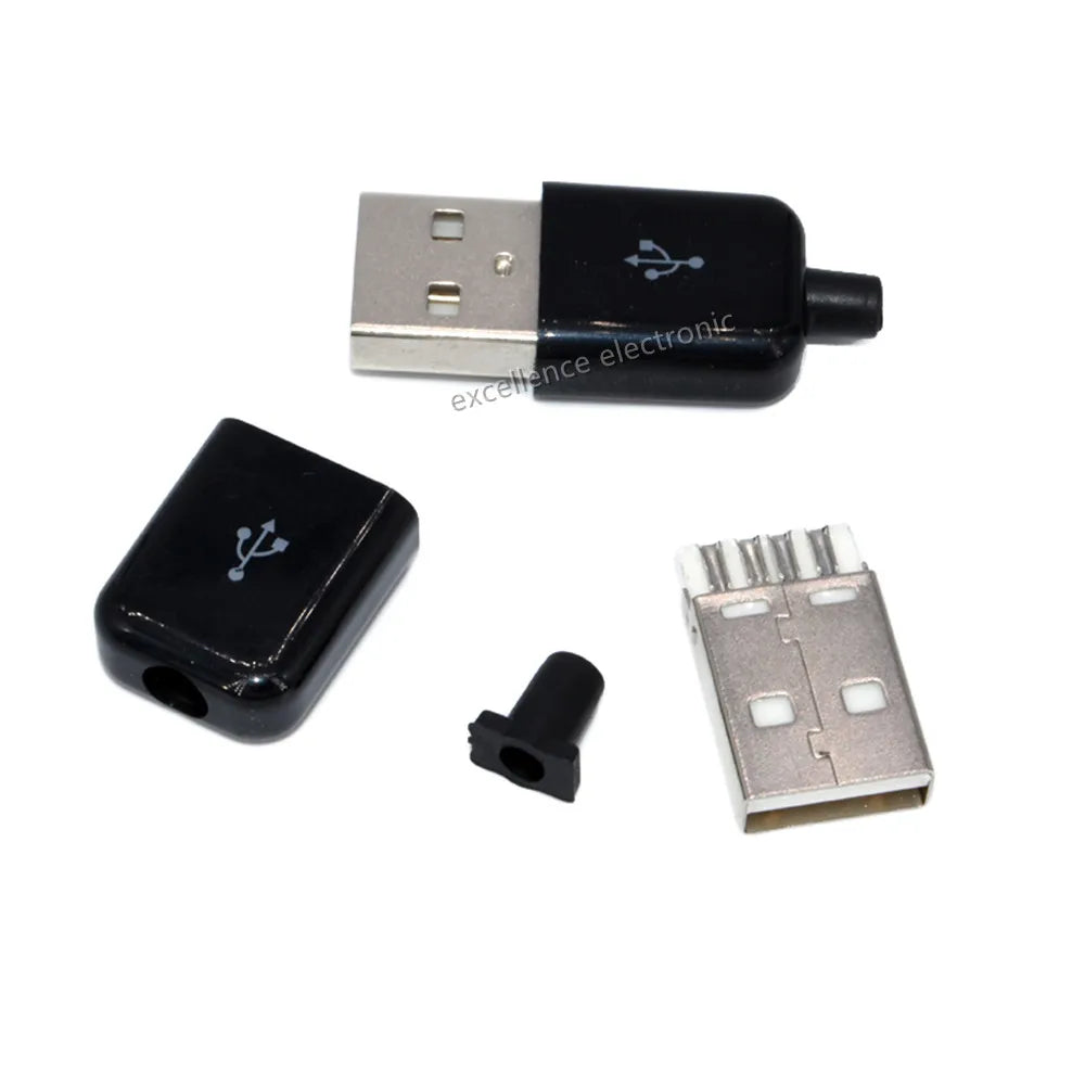10Pcs USB Connectors Type B/Micro/Mini/USB2.0 Male Female Assembly Adapter DIY Soldering Repair Data Charging Plug Socket