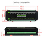 Modbus RTU 32-Ch Relay Module, RS485 Interface, With Multiple Isolation Protection Circuits, Industrial-Grade, Rail-Mount Case