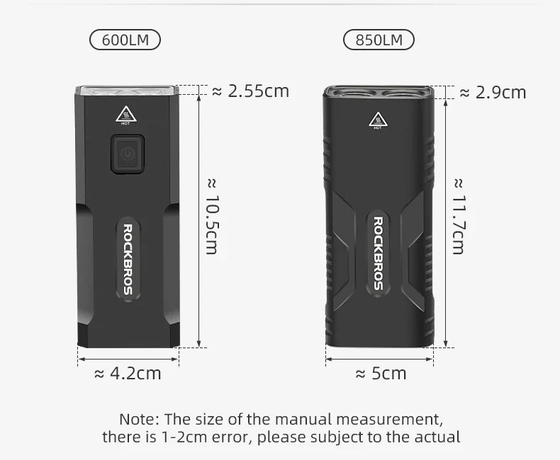 ROCKBROS Bicycle Light  2T6 LED 10W 10000 mAh Bike Front Lamp Flashlight Cycling Equipment MTB  Road Bike Flashlight