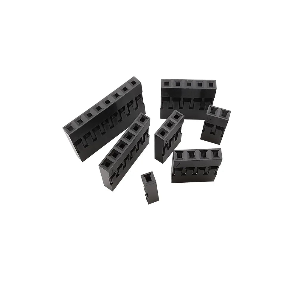 1Box Single Row Pin Header Housing Kit 2.54mm Pitch 1P 2P 3P 4P 5P 6P 8Pin and Male Female Crimp Terminal for Dupont Connectors
