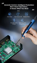 Original TS101 Soldering Iron 90W Mini Thermostat LCD Displays TS100 TS 101 Soldering Iron with PD Plug Tip Set Miniware