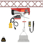 880LBS 110V Electric Winch, 2 in 1 Electric Hoist Winch with 328ft Wireless Remote Control Emergency Stop Heavy Duty Lift Hoist for Factory Garage Warehouse