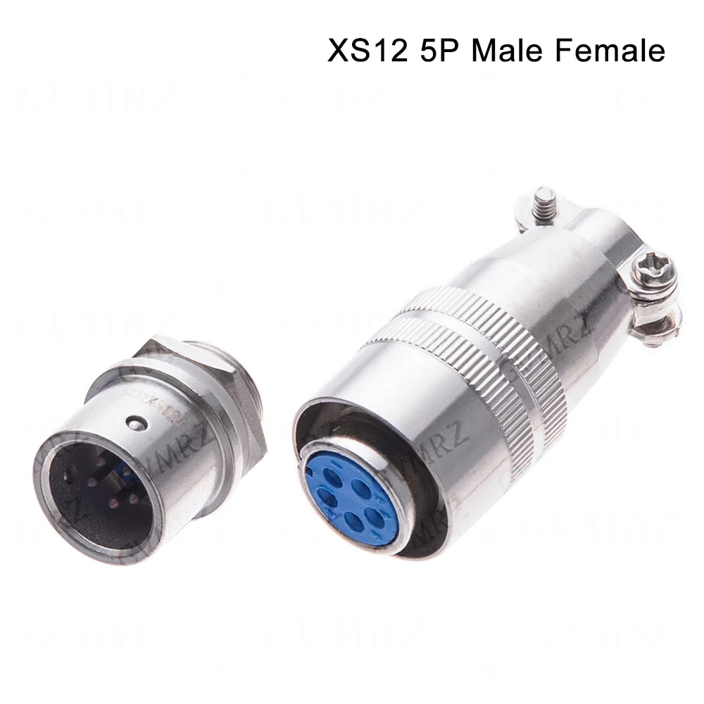 XS12 2PIN 3PIN 4PIN 5PIN Docking Aviation Plug Socket Waterproof Circular Connector 2-5P Male/Female