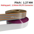 2Meter 6P/10P/12P/14P/16P/20P/40P 1.27mm PITCH Grey Flat Ribbon Cable 6/8/10/16/20/40 Pin 28AWG WIRE for IDC FC 2.54MM Connector