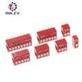 10PCS Slide Type Switch Module 1 2 3 4 5 6 7 8 10PIN 2.54mm Position Way DIP Pitch Toggle Switch Blue Snap Switch Dial