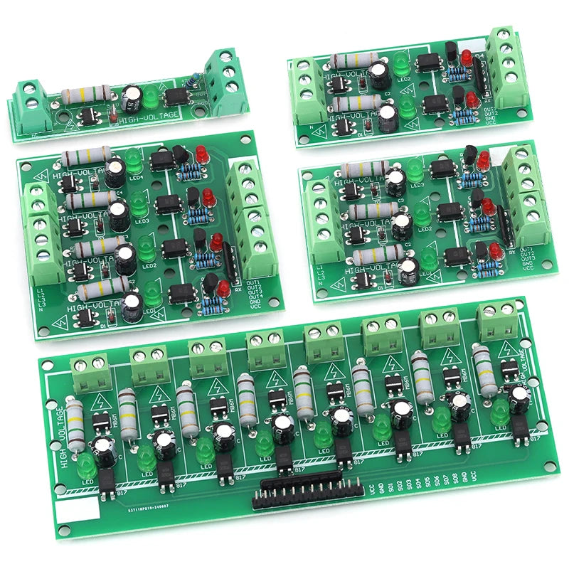 1/2/3/4/8-Bit AC 220V Optocoupler Isolation Module Voltage Detect Board Adaptive 3-5V For PLC Isolamento Fotoaccoppiatore Module