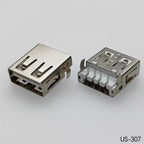 5PCS USB2.0 Female USB Socket Connector 4P USB 2.0 4 Pin Female USB 2.0 Transfers Jack For Laptop Notebook Computer USB Type A/B