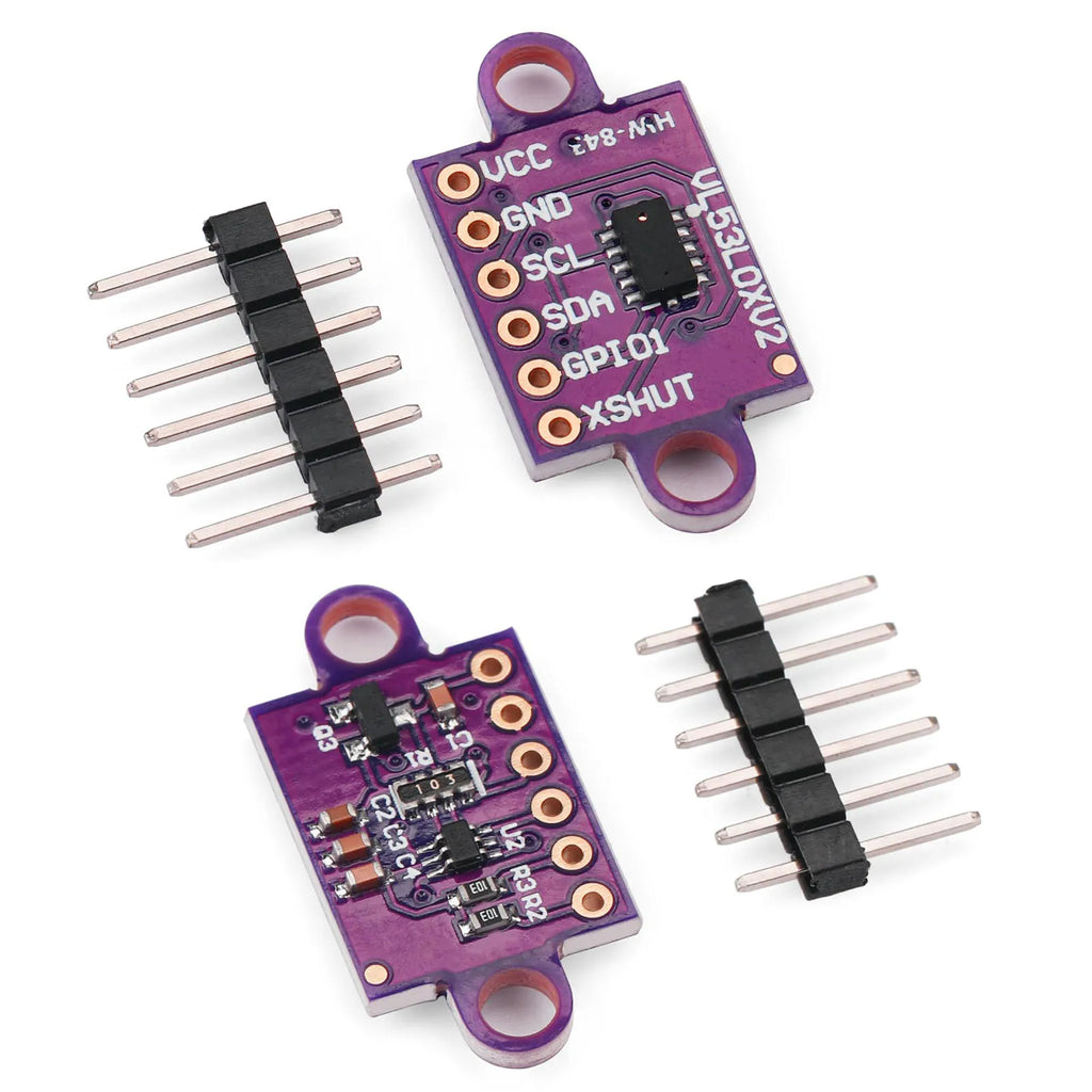 1/2pcs VL53L0X Ranging Sensor Module VL53L0X Time-of-Flight (ToF) Ranging Sensor Breakout 2.8-5V I2C IIC Interface Communication