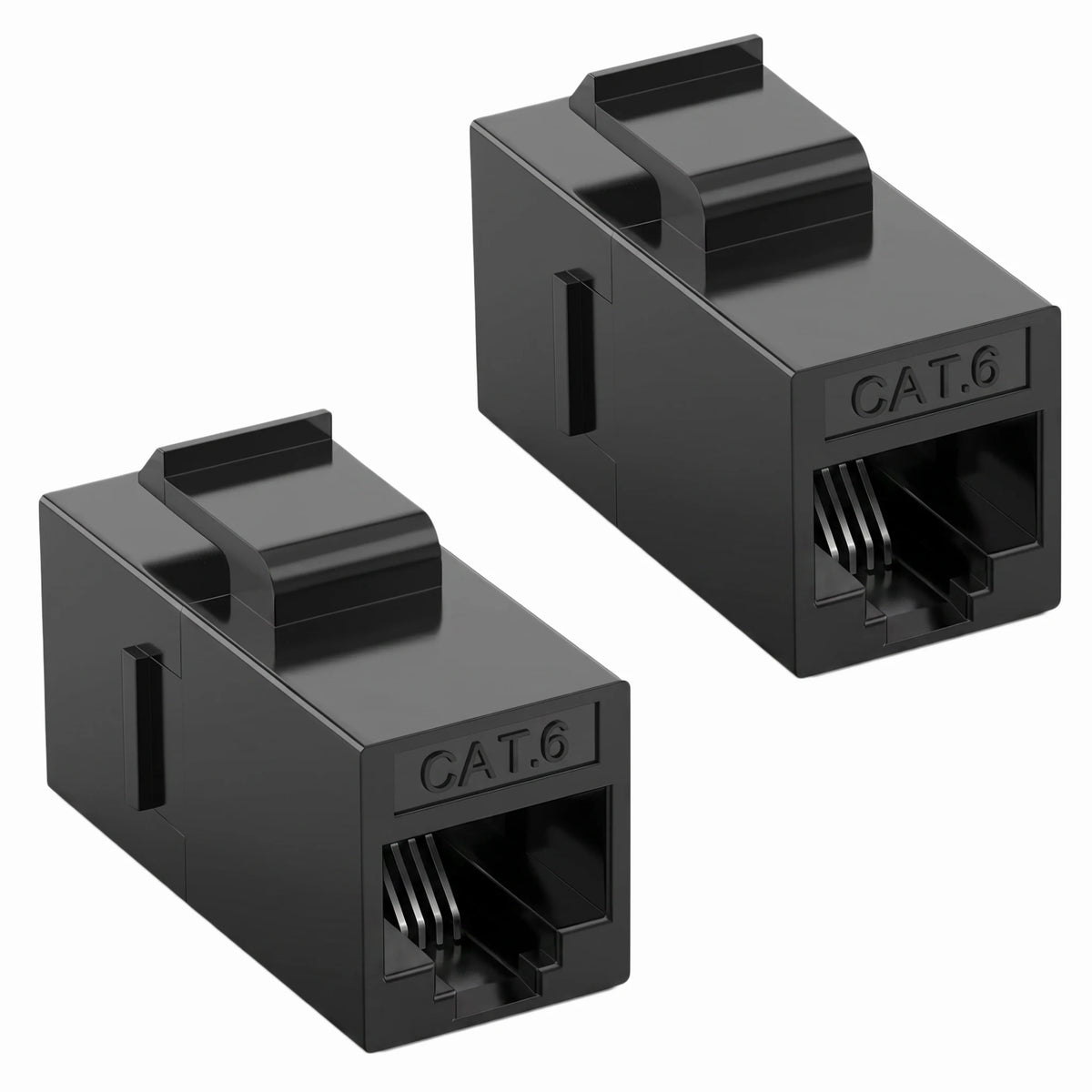 Acoplador Keystone RJ45 Cat6 Cat5e, conector Keystone Cat6 Cat5e hembra a hembra, inserto de acoplador Keystone UTP, negro