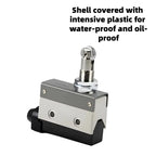 Limit Switch, CNTD CZ‑7312 reinforced plastic housing 1NO1NC contact, 10A 250VAC IP65 panel mount roller plunger, micro travel s