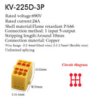 1Pc Wire Electrical Cable Connectors Plug-in Terminal Block PTFIX 2.5mm² Splitter Spliceable DIN-Rail Mounting Junction Box Tool