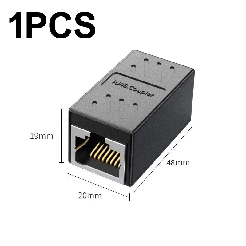 1/5/PCS RJ451000Mbs Coupler Ethernet Cable Coupler LAN Connector Cat7 Cat6 Cat5e Ethernet Cable Extender Adapter Female to Femal