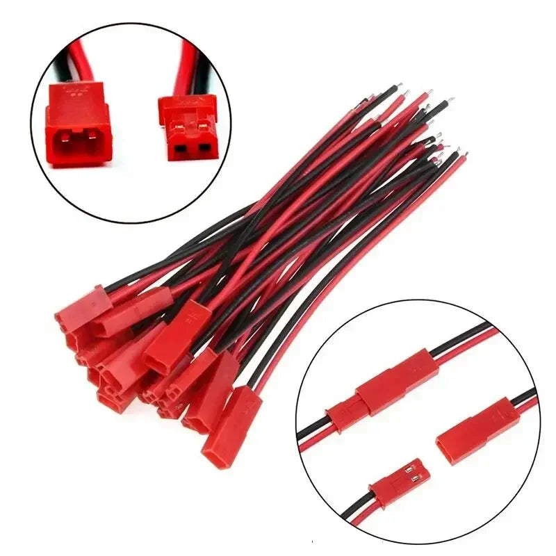 10/20pcs 2 Pin 2.54mm Plug Connector Male Female Plug Connector Cable Wire 10/15/20/30/50cm 22AWG for RC Toys Battery LED Lam