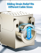 AMPCOM Pro+ Cat7/6A/6 Shielded Keystone Jack Zinc Alloy Toolless RJ45 Connector with 50u Gold Plated Pins for High-Speed Network