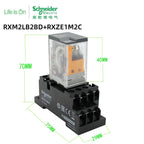 Schneider Small Intermediate Relays RXM2LB2BD RXM4LB2BD 220V DC24V Precise Control Excellent Compatibility