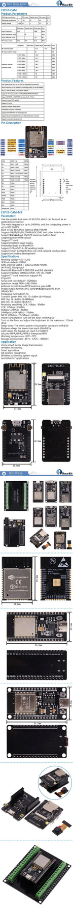 Development Board WiFi+Bluetooth Ultra-Low Power Consumption Dual Core CH340 CP2102 ESP-32S ESP32-CAM ESP-WROOM-32 ESP32
