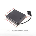 2X 3X 4X 6X 8X AA USB Battery Case With Power Switch With USB Socket AA Battery Box for 5V LED Strip Lights Mini Power Supply