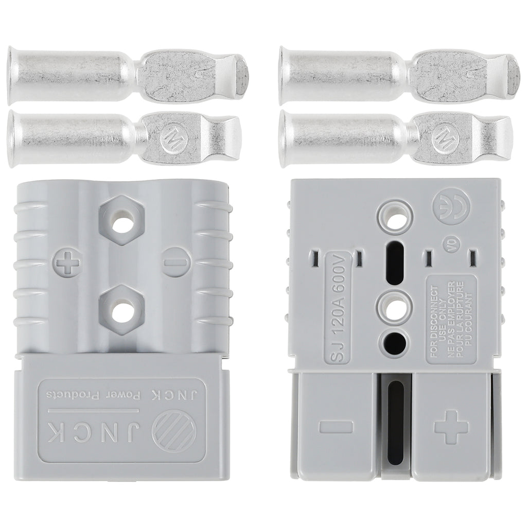 2Pcs 120 Amp Anderson Style Plug with 4 Terminals Anderson Power Plug Durable Premium Anderson Style Plug Connectors Battery