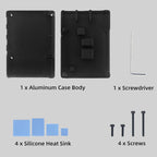 Aluminum Case for Raspberry Pi 4 Model B Armored Shell Passive Cooling Radiator Optional Dual Fan Cooler for Raspberry Pi 4