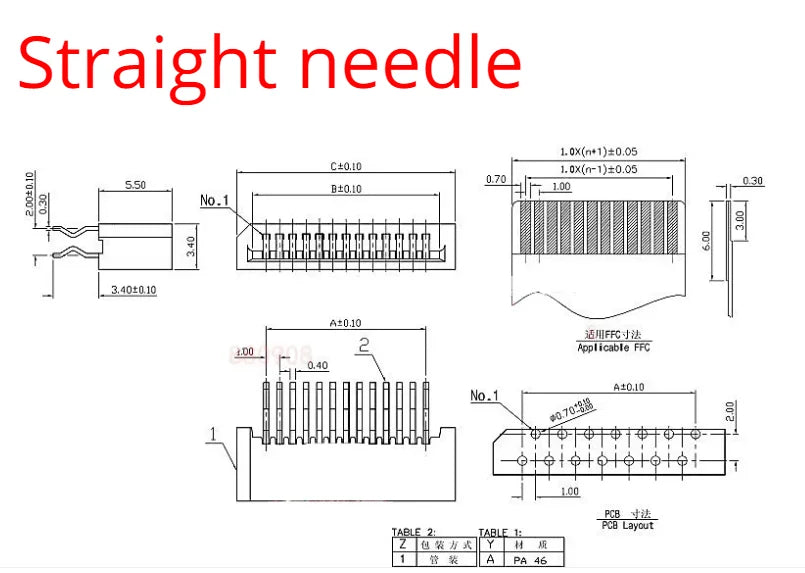 10Pcs 1.0mm FPC/FFC Connector LCD Flexible Flat Cable Socket Double Row 4/5/6/7/8/9/10/11/12/14/16/18/20/22/24/26/28/30/32P