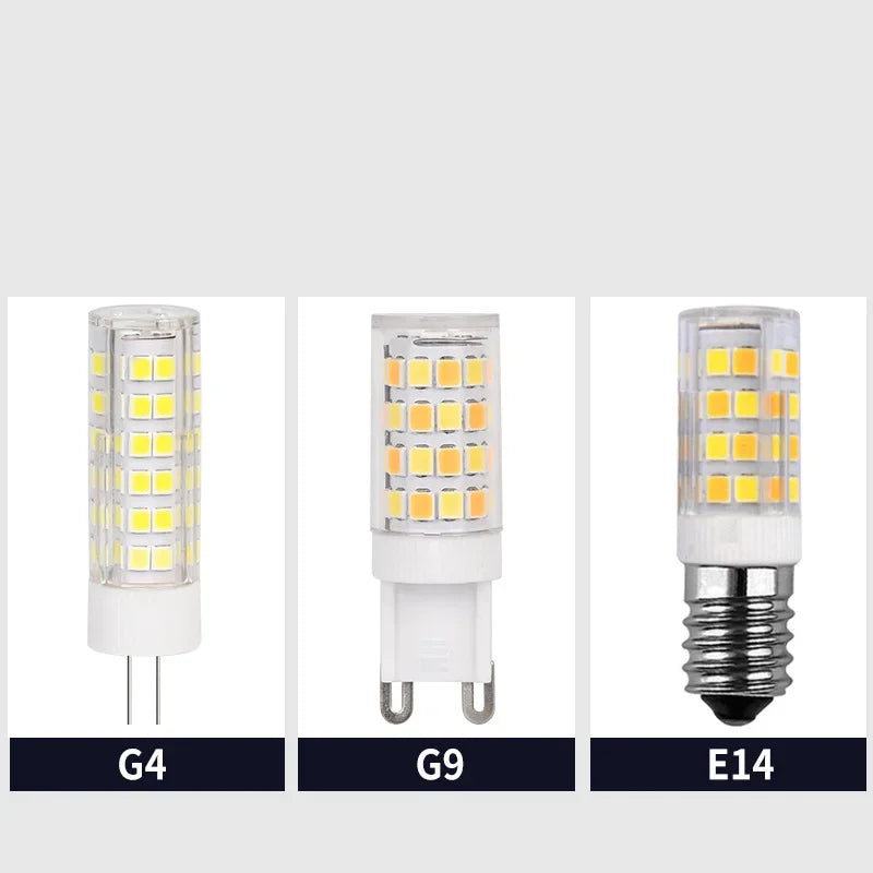 1 Pcs Highlight G9 E14 LED Lamp Bulb AC 220V 15W 7W 9W 12W SMD2835 3000K 4000K 6000K Switch Control No Flicker Ceramic Lights