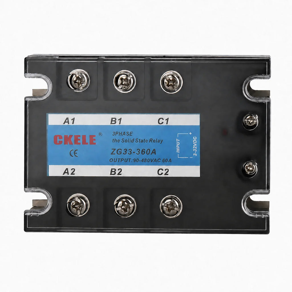 CKELE ZG33 3 Phase Solid State Relay SSR 10A 25A 40A 50A 60A 80A 100A 120A DC 3-32V Control AC 90-480V 380VAC