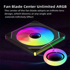 LDPCSJ 14cm ARGB PWM Quiet Computer Cooling Fan, LDPCSJ PRISM 4PRO PC Case Fan 61.5CFM High Airflow 650-1800RPM 12V 4 Pin Fan