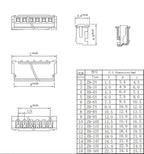 10pcs ZH 1.5mm 2/3/4/5/6/7/8/9/10/11/12Pin 60/200/500mm Terminal Crimp 28AWG Connector Electronic Wire to Board Cable