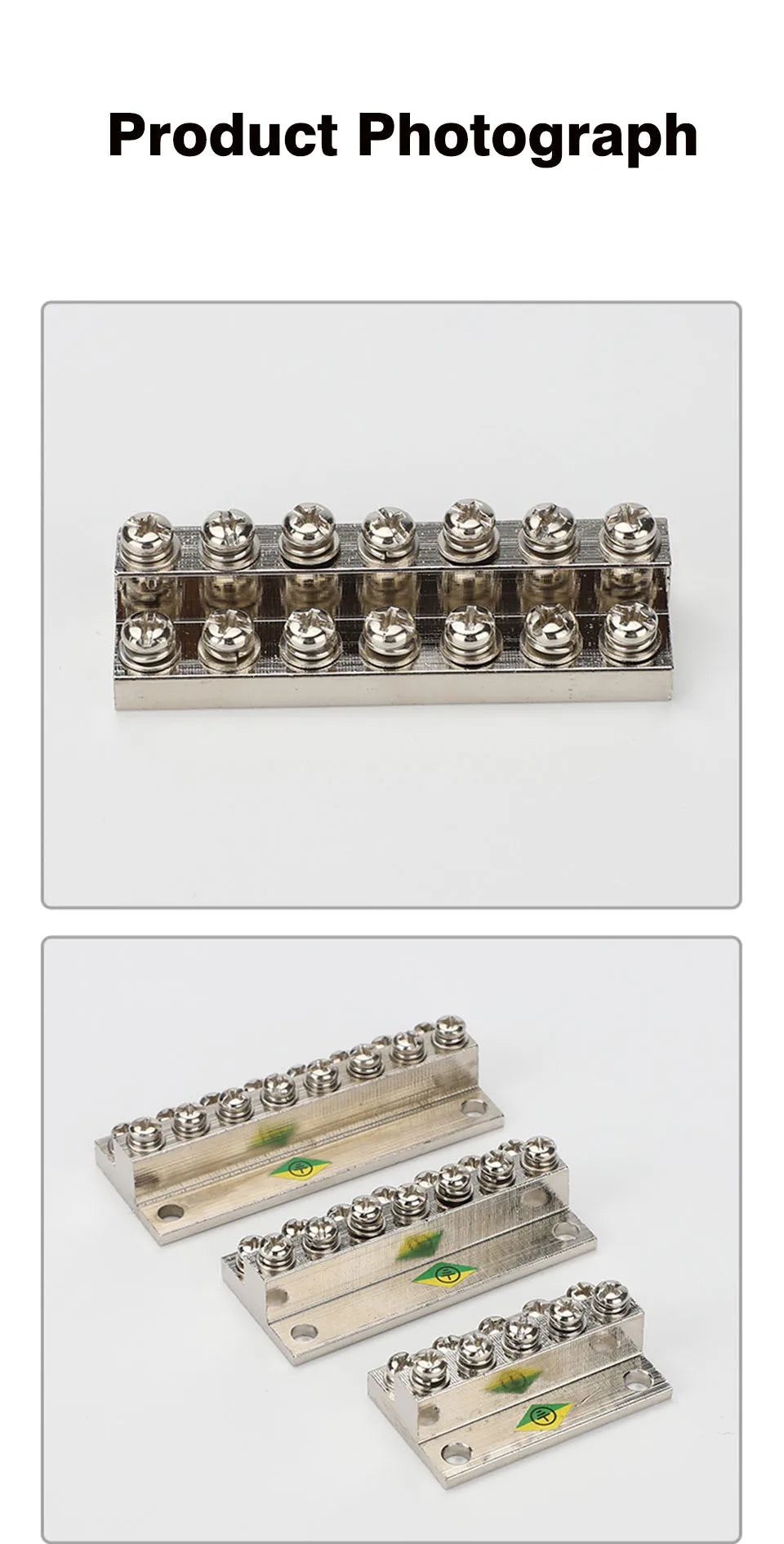 Ground Row Copper Bar Connection Terminal JDG-A Distribution Box Double-layer Terminal Block Copper galvanizing large current