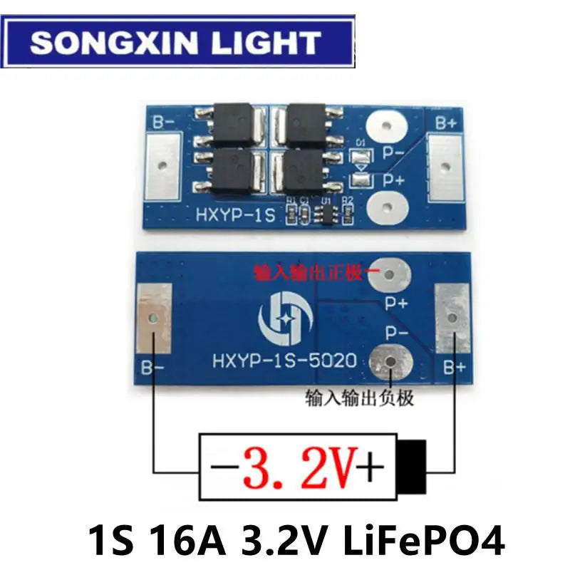 BMS 1S 12A 16A 24A 3.7V LiFePO4 Lithium Battery Protection Board 18650 4.2V Charging Voltage/Short Circuit/Overcharge Prevention