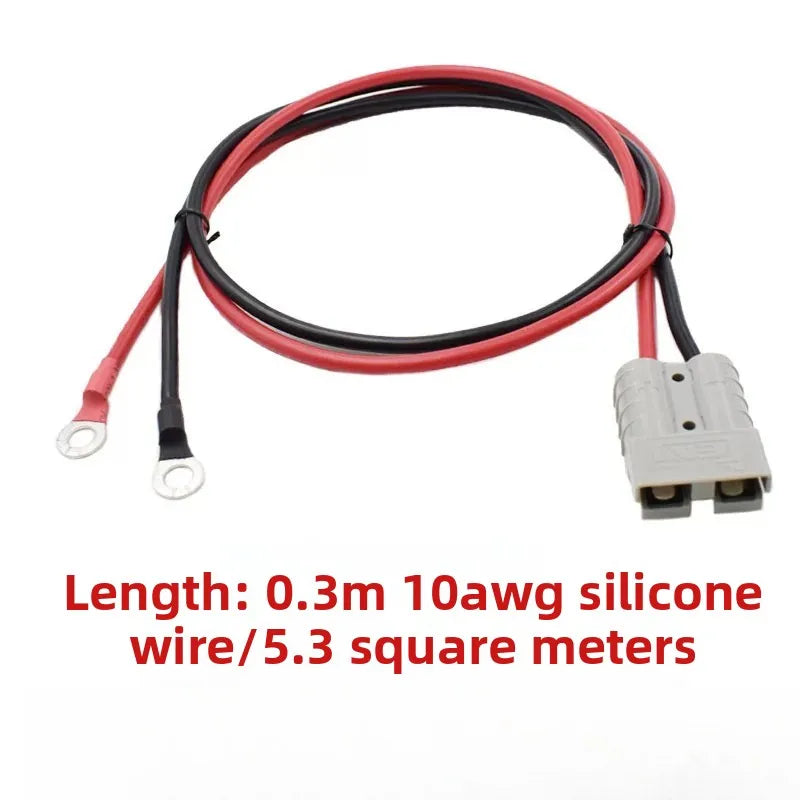 1PCS 50A Anderson SB50 Connector Cable Assembly, Electric Forklift UPS Battery Charging Plug with 6AWG/10AWG Pure Copper Wire
