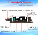 MT21 2.1 Channel Bluetooth 5.0 Audio Amplifier Board 100W Subwoofer 50W*2 L/R Stereo Amp Module Bass Treble Control AUX Input DC12-24V for Home Speaker DIY