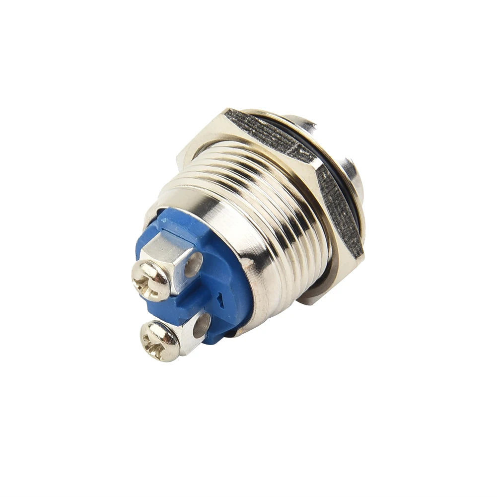 12V 16mm Metal Waterproof Push Button Momentary On Off Horn Switch Start Brass Durable And Practical Button Switch Hot Sale