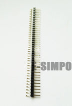 5pcs 2.0mm Right Angle SMD Single Row 1X40P Dual 2X40P Breakable Right Angle SMT Gold-plated RA Horizontal SMT Male Pin Header