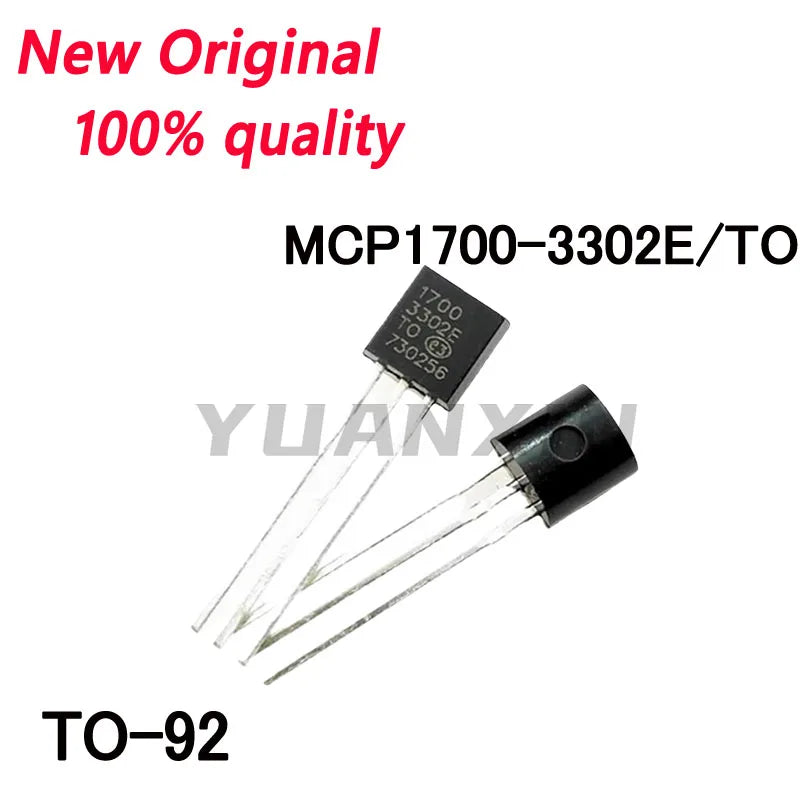 （10/pieces）New Original MCP1700-3302E/TO MCP1700 1700-3302E TO-92 Linear voltage regulator In Stock