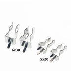 50PCS 5X20MM 6X30mm Clip Clamp 5X20 6X30 Fuse Tube Support Fuse Holder For 5*20 6*30mm insurance Fuse Clip