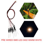20pcs Pre-wired 20cm Long 30awg Wire SMD LED 0402 0603 0805 Lights Soldered Resistor for 12V White Red Blue Yellow Green
