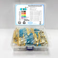 640Pcs 2W 1% 0.33R-1M 64ValuesX10Pcs Metal Film Resistor Kit Set