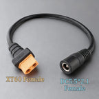 XT60 Male Female To DC 5.5*2.1/5.5*2.5 RC Battery Charging Connector Suitable For Aircraft Model Battery/drone Power Connection